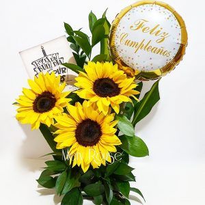 Girasoles y Globo