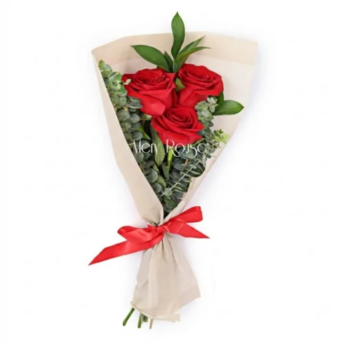Mini Bouquet de 3 Rosas en Pasto