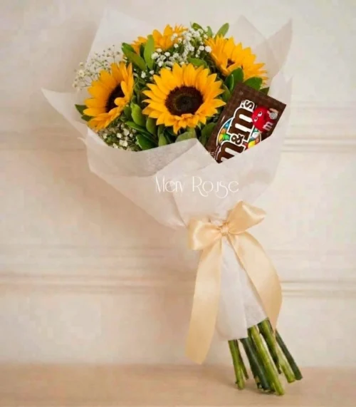 Ramo de Girasoles y Chocolates