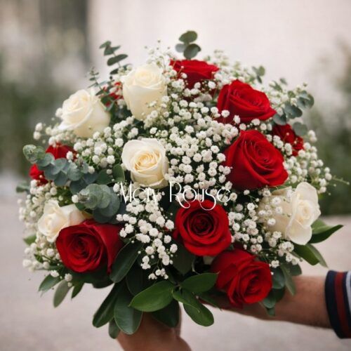 Rosas Blancas y Rojas