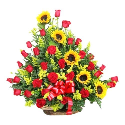 Rosas y Girasoles
