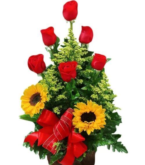 Rosas y girasoles para ti